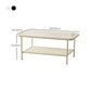 Rectangle Glass Coffee Table 15.75"H Sled Cocktail Table with Shelf Clearhalo 'Coffee & Accent Tables' 'Coffee Tables' 'coffee_tables' 'furn' 'furn_coffee_tables' 'Furniture' 'Living Room Furniture' 1200x1200_8d59877a-69ca-45c2-845b-510ec9d40f30