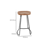 Mesa de barra de rectángulo industrial Juego de 1/4 PCS Metal y taburetes de barra de madera maciza y taburetes