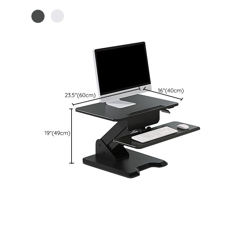 Rectangular Shaped Reversible Laptop Table Wood Writing Desk in White/Black Clearhalo 'furn' 'furn_office_desk' 'Furniture' 'Office Desks' 'Office Furniture' 'office_desk' 1200x1200_8d5b9284-c345-46b4-b264-f044646e1a01