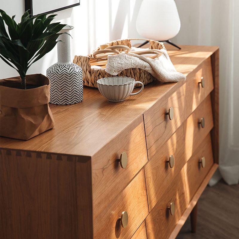 Modern Rectangle Pine Accent Chest 9 - Drawer Straight Legs Chest Clearhalo 'Cabinets & Chests' 'cabinets_chests' 'furn' 'furn_cabinets_chests' 'Furniture' 'Living Room Furniture' 1200x1200_8d5f94d0-571d-4a96-a784-7aed3bfda0fa