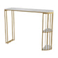 Glam Bar Dining Table Stone Top Iron Indoor Bistro Table with Shelf Clearhalo 'Bar Furniture' 'Bar Tables' 'bar_tables' 'furn' 'furn_bar_tables' 'Furniture' 'furniture_bar_tables' 'Kitchen & Dining Furniture' 1200x1200_8d5fd9b6-b572-43e1-958c-6c5e67f9c3c8
