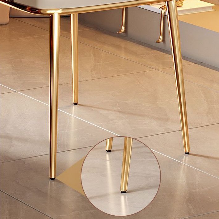 ホームキッチングラムダイニングチェアメタルレッグ布張りの腕の椅子