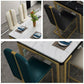 Glam Rectangle Shape Marble Dining Table Kitchen Standard Dining Table with 4 Legs Base Clearhalo ' dining_table' 'Dining Tables & Seating' 'Dining Tables' 'furn' 'furn_dining_table' 'Furniture' 'furniture_dining_table' 'Kitchen & Dining Furniture' 'kitchen&dining_furn' 'kitchen' 'kitchen_dining_table' 1200x1200_8d615ead-d88d-441c-9202-fa249e38c2fa