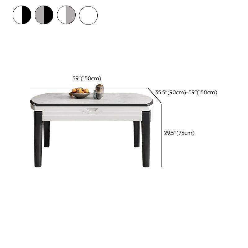 Modern Uitbreidbare ronde eettafel met dubbele druppelblad voor eetkamer