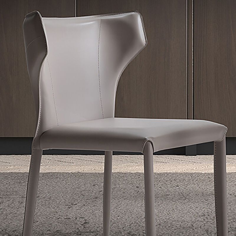 Modern Style Wingback Dining Chairs Faux Leather Home Side Chair Clearhalo 'Dining Chairs' 'Dining Tables & Seating' 'dining_chair' 'furn' 'furn_dining_chair' 'Furniture' 'Kitchen & Dining Furniture' 1200x1200_8d646e4e-bc95-4db6-9f49-f006de15385b