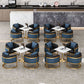 Golden Base Dining Table Medieval Modern Style Stone Table for Indoor