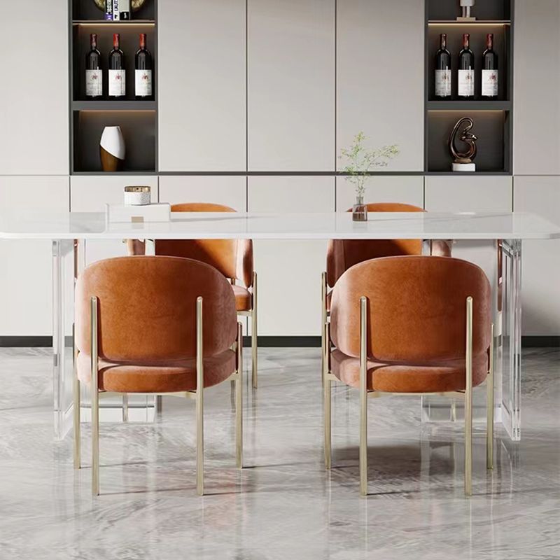 Luxury Style Metal Arm Dining Chair with Upholstered for Dining Room Clearhalo 'Dining Chairs' 'Dining Tables & Seating' 'dining_chair' 'furn' 'furn_dining_chair' 'Furniture' 'Kitchen & Dining Furniture' 1200x1200_8d65f6e2-0758-4809-ad16-c5e5c49a9c50