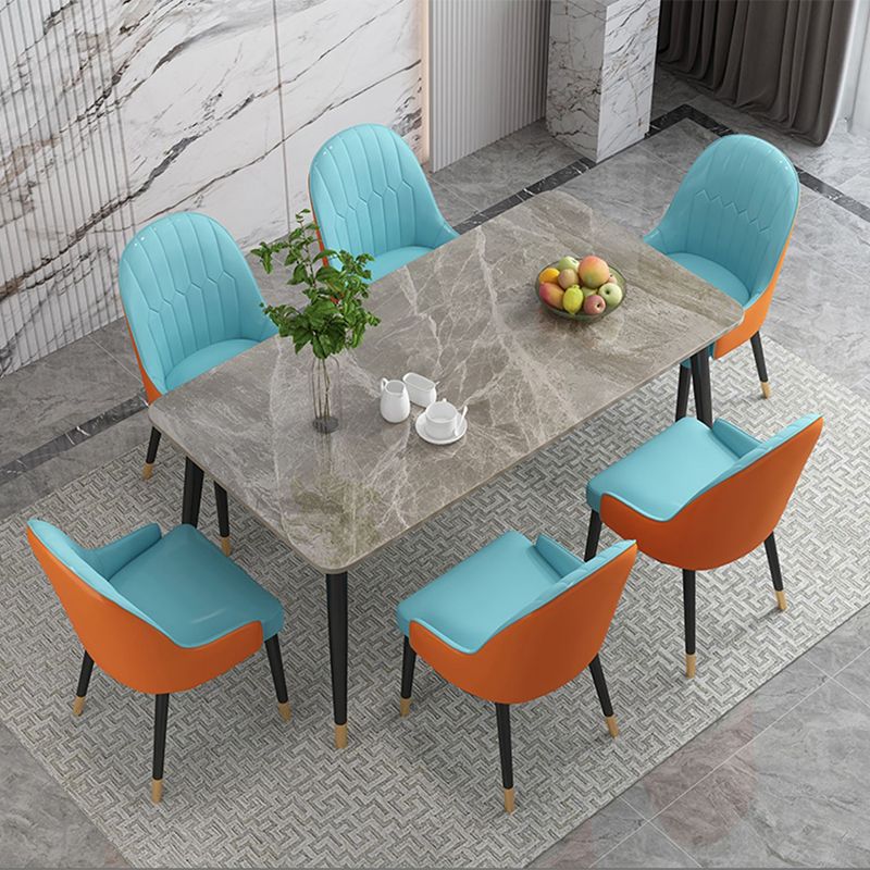 Traditional Luxury Rectangle Dining Table Stone Dinner Table with 4-foot Clearhalo 'Dining Tables & Seating' 'Dining Tables' 'dining_table' 'furn' 'furn_dining_table' 'Furniture' 'furniture_dining_table' 'Kitchen & Dining Furniture' 'kitchen' 'kitchen_dining_table' 1200x1200_8d660630-9766-4efe-8333-a0129ccfb188