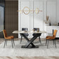 Industrial Dining Room Table Rectangle Stone Dinette Table for Dining Room Clearhalo 'Dining Tables & Seating' 'Dining Tables' 'dining_table' 'furn' 'furn_dining_table' 'Furniture' 'Kitchen & Dining Furniture' 1200x1200_8d693c11-6512-470c-b8b3-9af34ff3d1e4