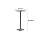 Table de salle à manger ronde en acier inoxydable, table de bar sur pied extérieur-intérieur
