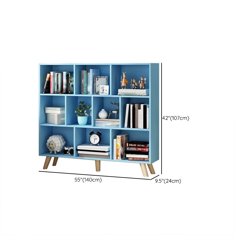 Modern Engineered Wood Standard Bookshelf Closed Back Bookcase with Shelves