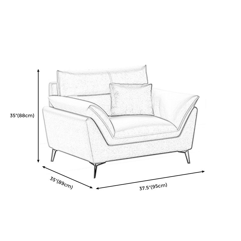 Cream Faux Leather High Back Pillow Top Arm Sofa/Sectional with Stain-Resistant Clearhalo 'furn' 'furn_sectionals' 'Furniture' 'Living Room Furniture' 'Sectionals' 1200x1200_8d6c5540-d26a-4e94-9a3f-835cd9be0725