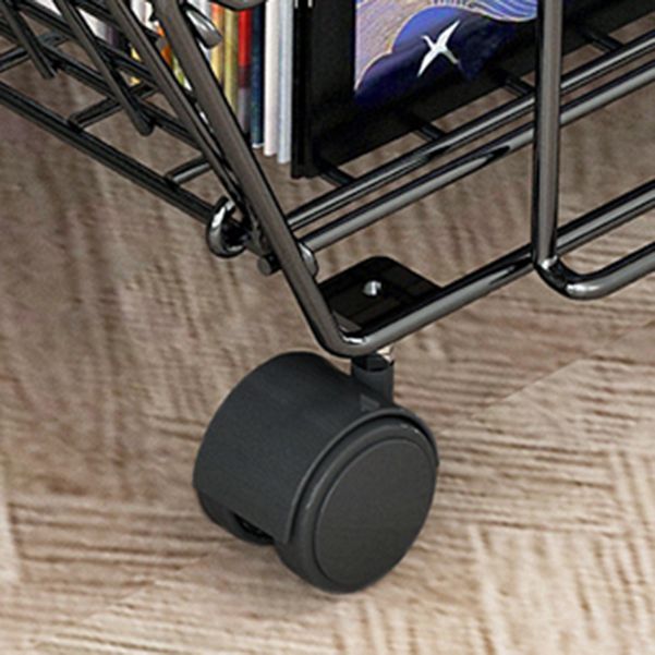 10.43"W Bookshelf Contemporary Style Bookcase for Study Room Office with Casters Clearhalo 'Bookcases' 'furn' 'furn_bookcases' 'Furniture' 'Office Furniture' 1200x1200_8d6cefc0-ab28-44d4-bb60-4b583fe81e56