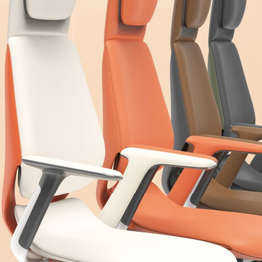 Armas fijas silla de oficina moderna cuero sin silla de escritorio ergonómico angustiante