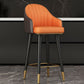 Glam Backrest Bar Stool Leather Counter Stool with Metal Legs Clearhalo 'Bar Furniture' 'Bar Stools' 'bar_stools' 'furn' 'furn_bar_stools' 'Furniture' 'Kitchen & Dining Furniture' 1200x1200_8d6fa413-42df-43d8-9309-d188fcc70916