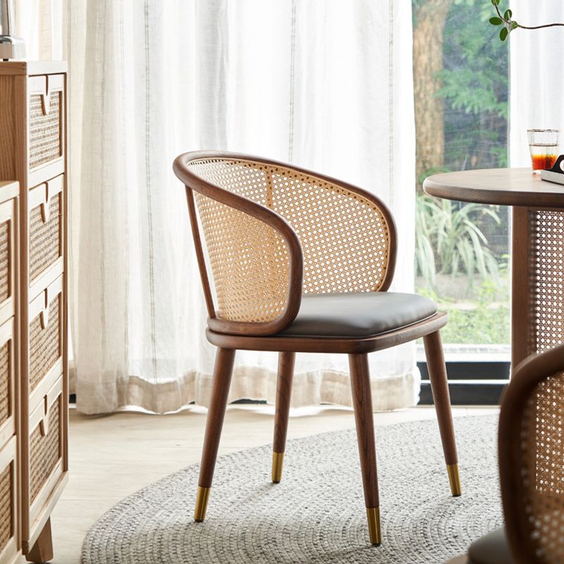 Solid Wood Dining Set 1/2/5 Pcs Round Rattan Dining Table and Chairs Clearhalo 'Dining Room Sets' 'Dining Tables & Seating' 'dining_room_set' 'furn' 'furn_dining_room_set' 'Furniture' 'Kitchen & Dining Furniture' 1200x1200_8d70113b-0746-4594-8261-a19cc1673795