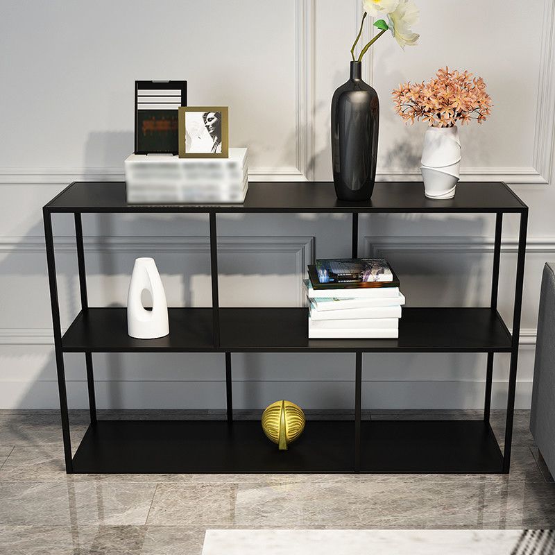 Open Bookcase Minimalist Book Shelf with Metal Rectangular Shelves Clearhalo 'Bookcases' 'Furniture' 'furniture_bookcases' 'kitchen' 'kitchen_bookcases' 'Living Room Furniture' 'Office Furniture' 1200x1200_8d710130-0bbe-415f-8f2b-cc4e7e98c94f