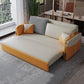 Square Arm Modern Faux Leather Stain Resistant Bed Sofa Couch