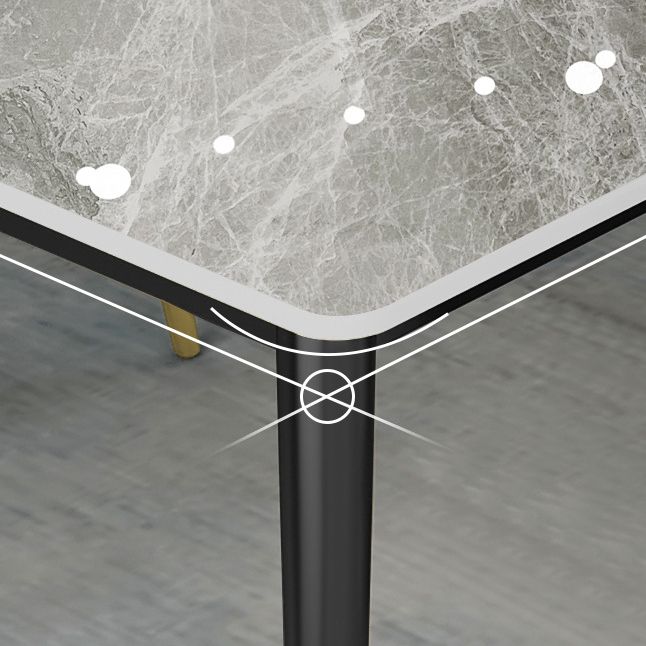 Modern Sintered Stone Rectangle Dining Set Standard White Dining Set with 4 Legs Base Clearhalo 'Dining Room Sets' 'Dining Tables & Seating' 'dining_room_set' 'Furniture' 'furniture_dining_room_set' 'Kitchen & Dining Furniture' 'kitchen&dining_furn' 'kitchen' 1200x1200_8d737a96-3f4f-47c9-b4e3-fbceba24e64f