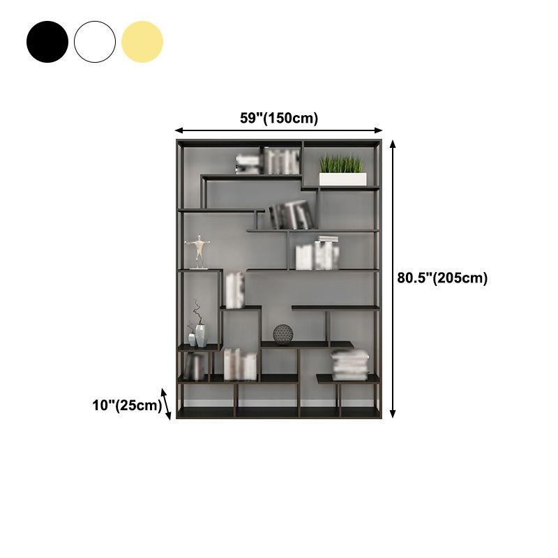 81"H Bookshelf Glam Style Open Back Bookcase for Study Room Home Office Clearhalo 'Bookcases' 'furn' 'furn_bookcases' 'Furniture' 'furniture_bookcases' 'kitchen' 'kitchen_bookcases' 'Living Room Furniture' 'Office Furniture' 1200x1200_8d74c3cb-0894-47ee-b44d-80c2a4b66d8a