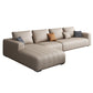 Cream Modern Faux Leather Square Arm Sofa/Sectional with Pillowed Back Cushions Clearhalo 'furn' 'furn_sectionals' 'Furniture' 'furniture_sectionals' 'kitchen' 'kitchen_sectionals' 'Living Room Furniture' 'Sectionals' 1200x1200_8d76c407-d82b-4023-a889-8e7593bd302f