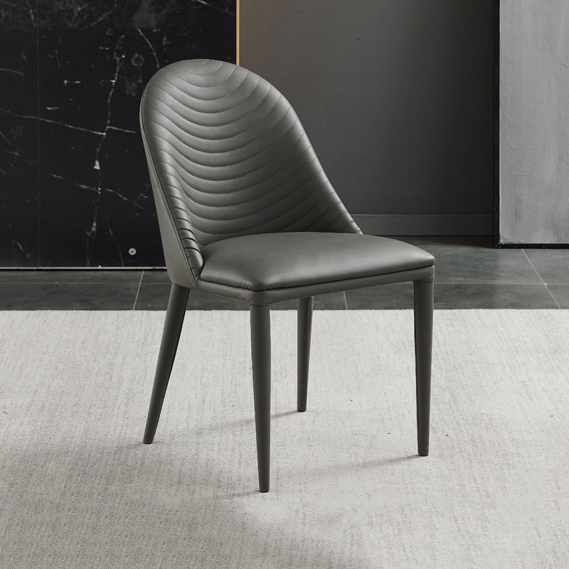 Contemporary Faux Leather Dining Chairs Metal Dining Chairs for Home Use Clearhalo 'Dining Chairs' 'Dining Tables & Seating' 'dining_chair' 'furn' 'furn_dining_chair' 'Furniture' 'furniture_dining_chair' 'Kitchen & Dining Furniture' 1200x1200_8d77b8fa-0a61-4d9a-8e10-eac232af38fd