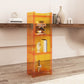 Glam Closed Back Standard Bookshelf Shelves Included Acrylic Bookcase