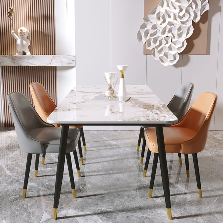 1/5/7 Pcs Metal Modern Dining Room Set with Rectangle Table Dining Set Clearhalo 'Dining Room Sets' 'Dining Tables & Seating' 'dining_room_set' 'furn' 'furn_dining_room_set' 'Furniture' 'furniture_dining_room_set' 'Kitchen & Dining Furniture' 'kitchen&dining_furn' 'kitchen' 1200x1200_8d798c43-e9aa-4297-9464-fdeb53af1454