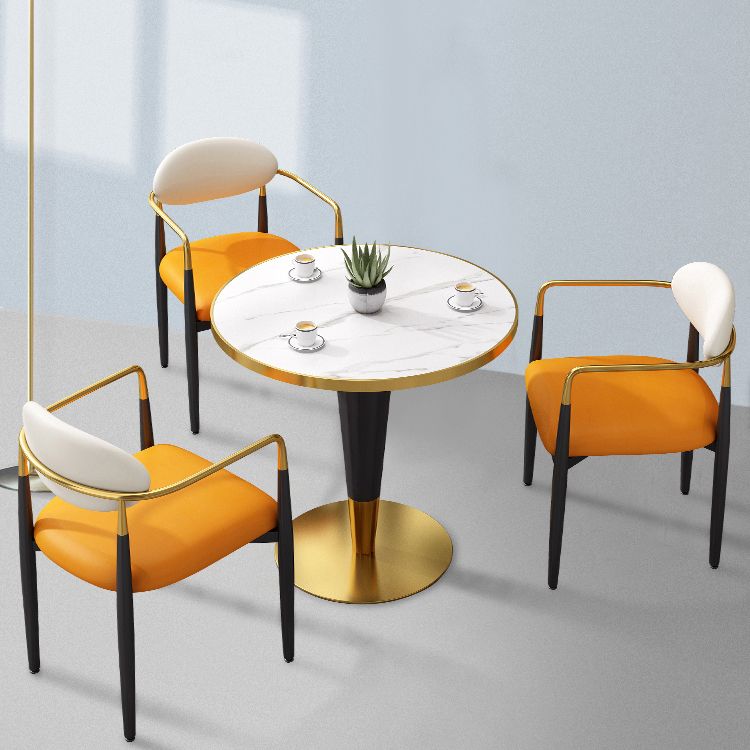 Traditional Luxury Dining Table Round Stone Dinner Table with Metal Base Clearhalo ' dining_table' 'Dining Tables & Seating' 'Dining Tables' 'furn' 'furn_dining_table' 'Furniture' 'furniture_dining_table' 'Kitchen & Dining Furniture' 'kitchen&dining_furn' 'kitchen' 'kitchen_dining_table' 1200x1200_8d7ab068-3352-4a47-8017-709ba943ea80