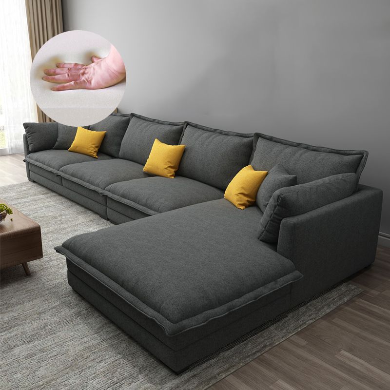 35,43 "H divano e chaise del braccio top a cuscino con miscela di cotone per soggiorno