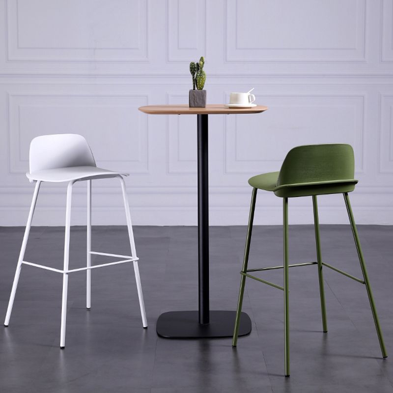 Industrial Style Bar-stool Rectangle PP Seat Counter Stool for Kitchen Bar Clearhalo 'Bar Furniture' 'Bar Stools' 'bar_stools' 'furn' 'furn_bar_stools' 'furniture_bar_stools' 'Kitchen & Dining Furniture' 'kitchen&dining_furn' 'kitchen' 'kitchen_furn' Furniture' 1200x1200_8d7e6a1c-8cf4-4615-ad27-29bde6db5305
