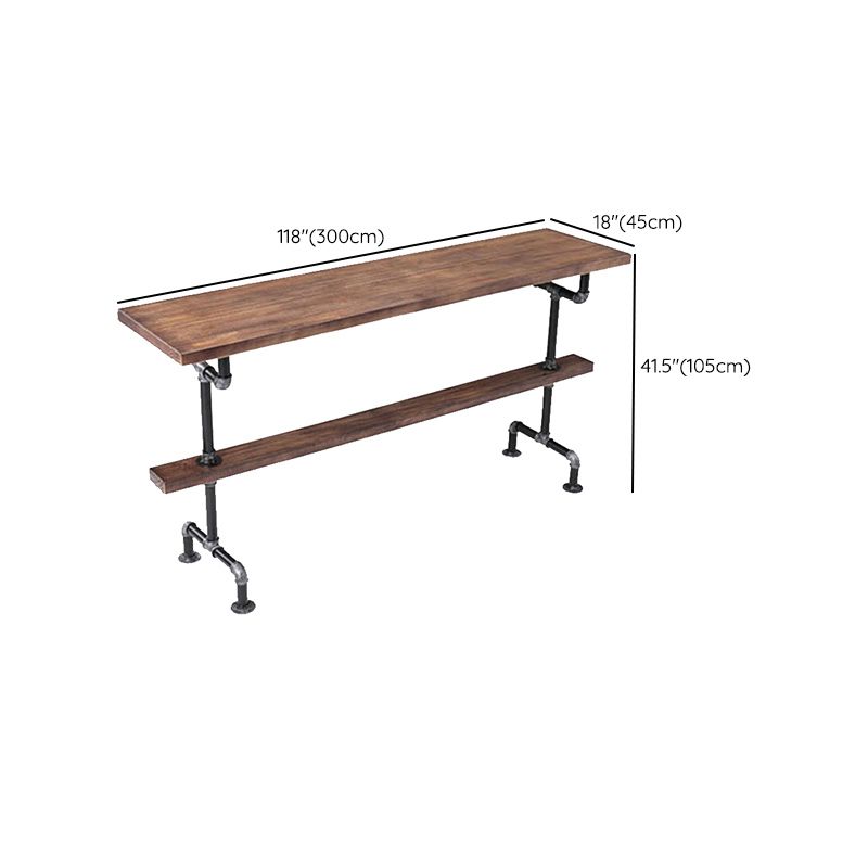 Solid Wood Counter Height Table Rectangle Bar Height Pub Table Clearhalo 'Bar Furniture' 'Bar Tables' 'bar_tables' 'furn' 'furn_bar_tables' 'Furniture' 'Kitchen & Dining Furniture' 1200x1200_8d7eff42-ad49-4297-a6d1-36dd99cf17a7