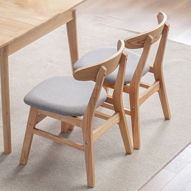 Contemporary Kitchen Open Back Chairs Dining Armless Side Chair with Wooden Legs Clearhalo ' kitchen&dining_furn' 'Dining Chairs' 'Dining Tables & Seating' 'dining_chair' 'furn' 'furn_dining_chair' 'Furniture' 'furniture_dining_chair' 'Kitchen & Dining Furniture' 'kitchen' 1200x1200_8d7f1766-7939-4bac-a379-fe04bc53a6a7