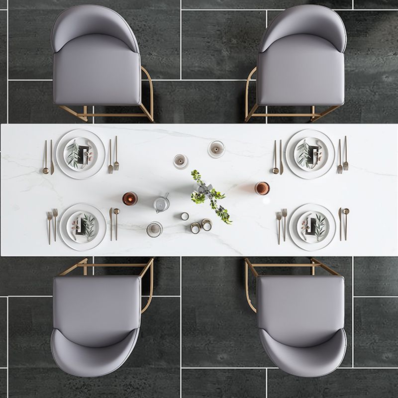 Stone Bar eettafel glam rectangle balk tafel met 3 poten voetstuk voor dessertwinkel