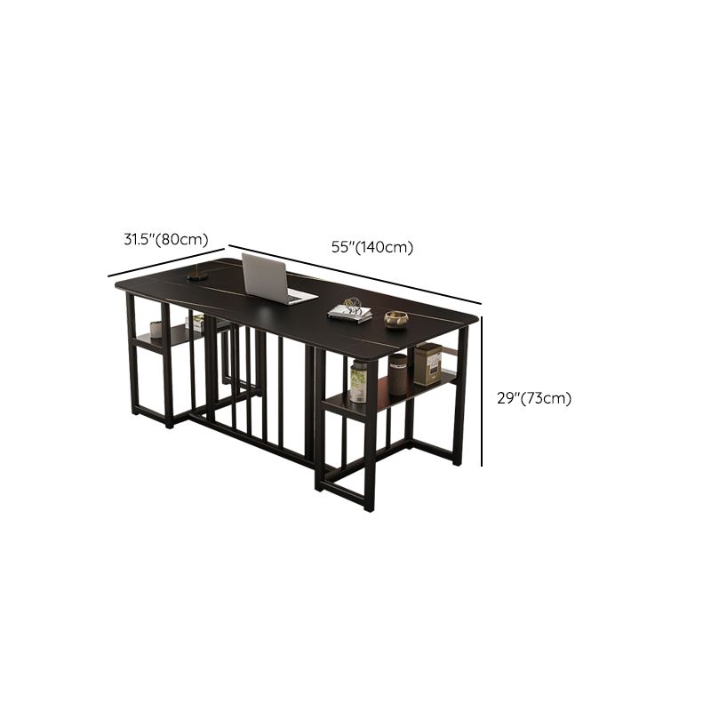 Modern Style Steel Base Office Desk Rectangular Home Writing Desk Clearhalo 'furn' 'furn_office_desk' 'Furniture' 'Office Desks' 'Office Furniture' 'office_desk' 1200x1200_8d820983-3664-4d87-9f1e-9038437e9525