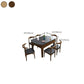 Simplicity Style Dining Site Table Round Stone Furniture with Drop-Leaf Clearhalo 'Dining Tables & Seating' 'Dining Tables' 'dining_table' 'furn' 'furn_dining_table' 'Furniture' 'Kitchen & Dining Furniture' 1200x1200_8d830226-c768-486a-a606-f14d3133b6ae