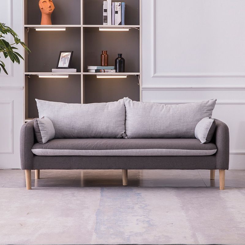 Contemporary Square Arm Sofa Standard Sofa with Pillows for Living Room, Apartment Clearhalo 'Furniture' 'furniture_sofas' 'Living Room Furniture' 'Sofa' 'sofas' 1200x1200_8d830ccc-6a3c-4dcc-ba7e-cd827e8fba75
