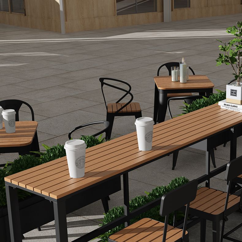 Industrial Bar Table Set 1/2/5 Pcs Rectangular Bar Table and Stools Clearhalo 'Bar Furniture' 'furn' 'furn_home_bar_bar_sets' 'Furniture' 'Home Bars & Bar Sets' 'home_bar_bar_sets' 'Kitchen & Dining Furniture' 1200x1200_8d836d49-b820-4aee-8ec7-eb144e7a132c