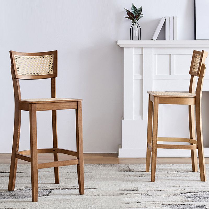 Contemporary Solid Wood Frame Stool Low Back Armless Bar Stool Clearhalo 'Bar Furniture' 'Bar Stools' 'bar_stools' 'furn' 'furn_bar_stools' 'Furniture' 'Kitchen & Dining Furniture' 1200x1200_8d83feaf-0822-4bfe-a981-76d2d15ccfc4