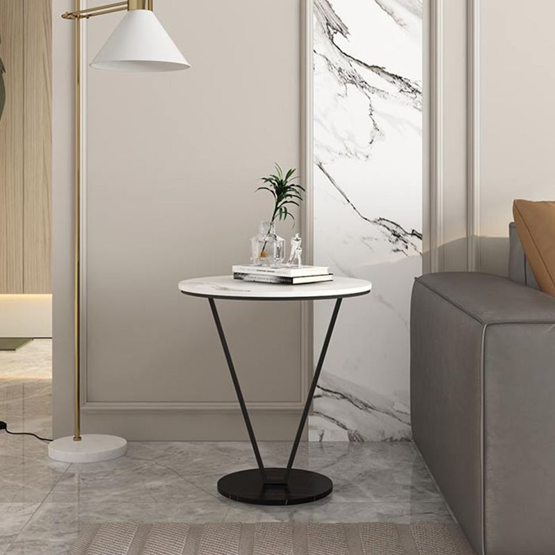 19"W Contemporary Corner Table Metal Round Accent Side Table Clearhalo 'Coffee & Accent Tables' 'End & Side Tables' 'end_side_tables' 'furn' 'furn_end_side_tables' 'Furniture' 'Living Room Furniture' 1200x1200_8d8875af-53c2-493d-840b-35d9945943e9