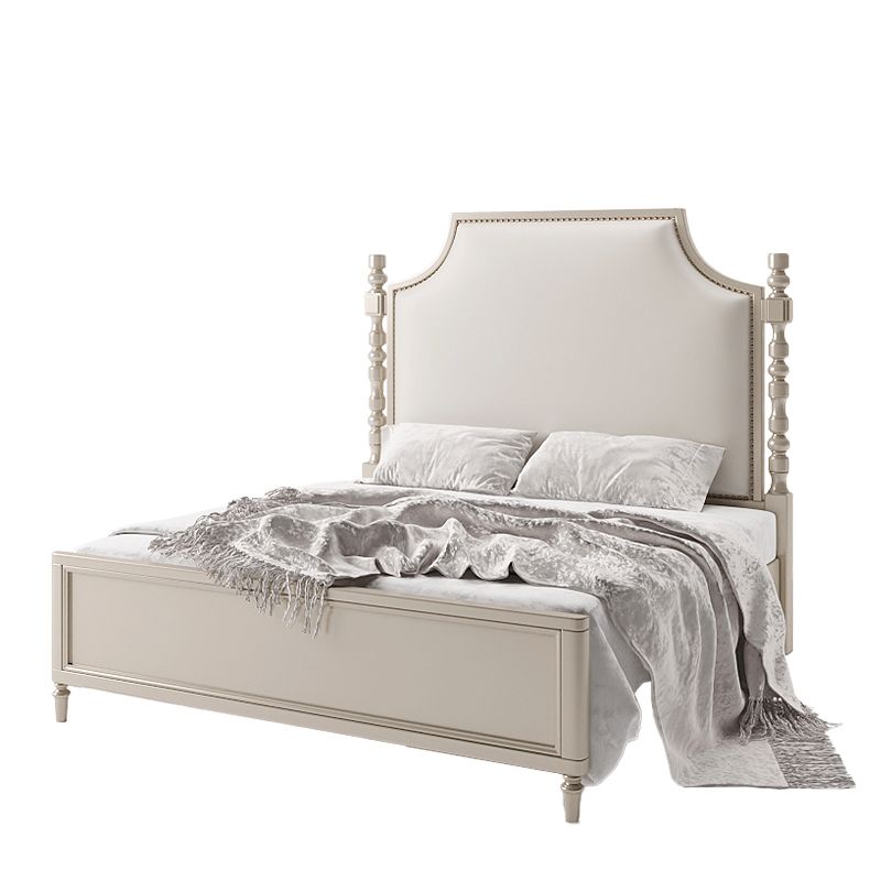 Frans land vast hout standaard bed hoofdeinde bedframe met benen