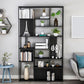 Home Office Etagere Bookcase Modern Metal Bookshelf with Rectangle Shelves