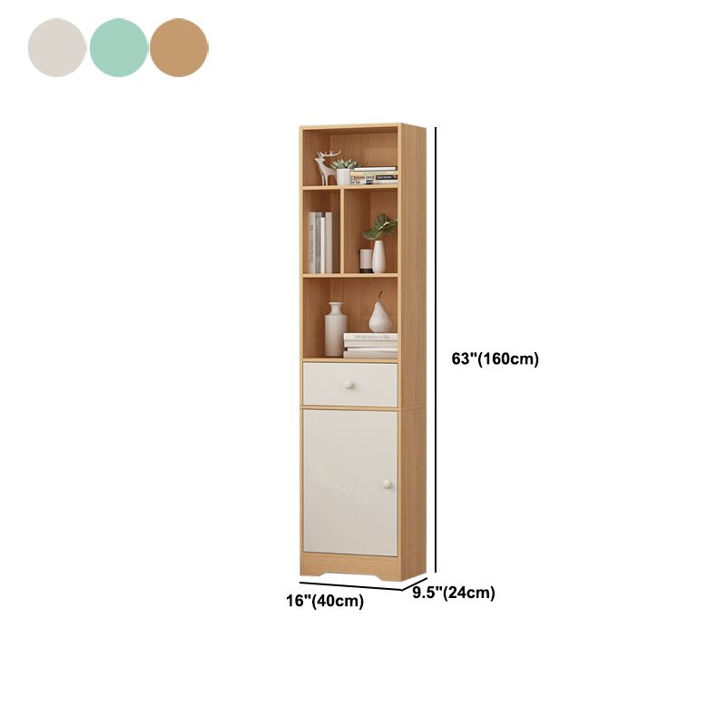 Modern Corner Vertical Shelf Bookcase Engineered Wood Book Shelf with Cabinets Clearhalo 'Bookcases' 'furn' 'furn_bookcases' 'Furniture' 'Office Furniture' 1200x1200_8d8ac465-6e07-4dda-9faf-9cd50d9b4727