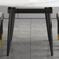 Glam Style Dining Table Stone Top Butterfly Leaf Dining Table