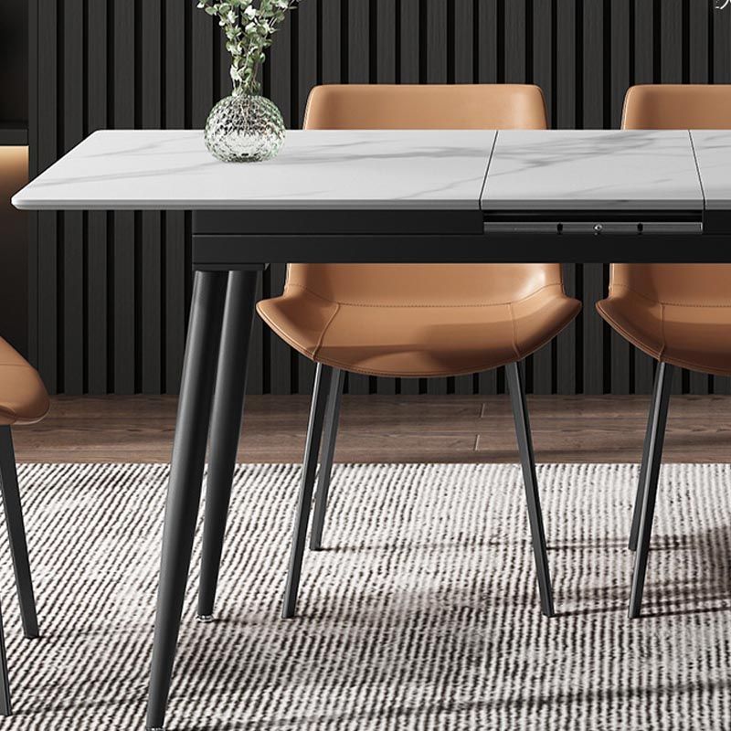 Rectangular Sintered Stone Dining Table Modern Furniture with 4 Legs for Home Clearhalo 'Dining Tables & Seating' 'Dining Tables' 'dining_table' 'furn' 'furn_dining_table' 'Furniture' 'Kitchen & Dining Furniture' 1200x1200_8d8b3b55-d794-449e-84ae-c050aaceeaf1