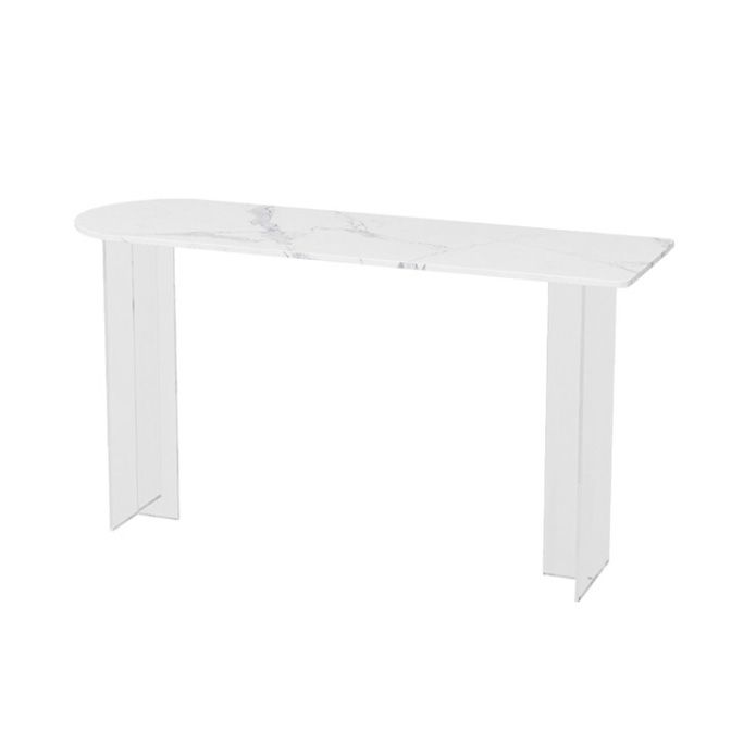 Moderne bartafel met dubbele voetstukbar, bartafel van steen en acryl