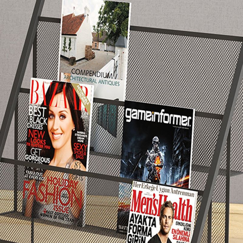 Metal Iron Contemporary Ladder Bookshelf Closed Back Vertical Bookshelf Clearhalo 'Bookcases' 'furn' 'furn_bookcases' 'Furniture' 'furniture_bookcases' 'kitchen' 'kitchen_bookcases' 'Living Room Furniture' 'Office Furniture' 1200x1200_8d8e860f-352a-4928-88f1-26fd900bac03