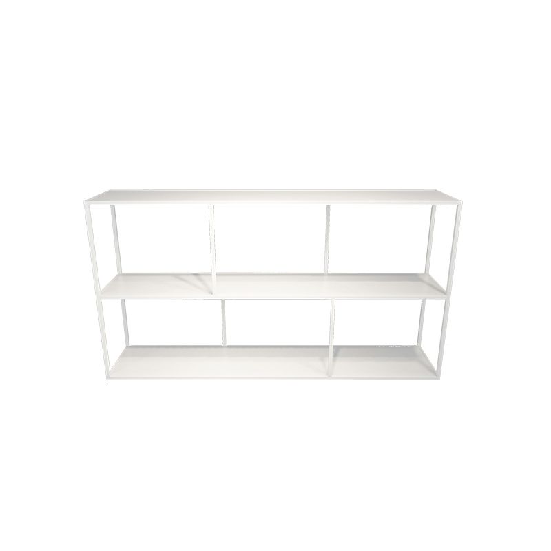 Open Bookcase Minimalist Book Shelf with Metal Rectangular Shelves Clearhalo 'Bookcases' 'Furniture' 'furniture_bookcases' 'kitchen' 'kitchen_bookcases' 'Living Room Furniture' 'Office Furniture' 1200x1200_8d8e8a58-8f67-4cc7-8eee-d42842302eb8