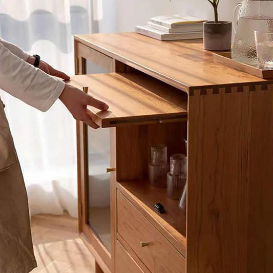 Porte in stile glam Armade credenza in legno di altezza da 38 pollici per cucina