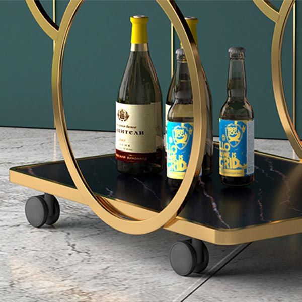 31.50" High Contemporary Rectangle Prep Table Rolling Metal Prep Table for Home